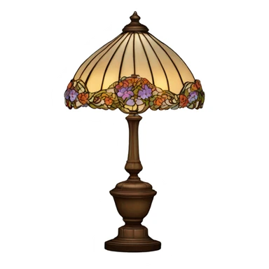Tiffany lamp with flowers sticker