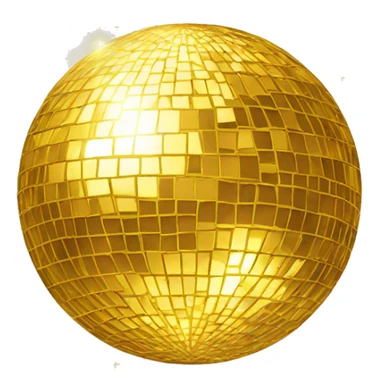 golden disco ball sticker