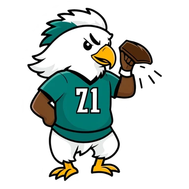 Eagles fan celebrating  sticker