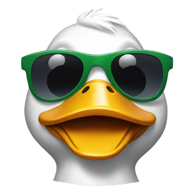 Duck with sunglasess sticker
