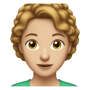 30 year old white woman brown hair green eyes sticker