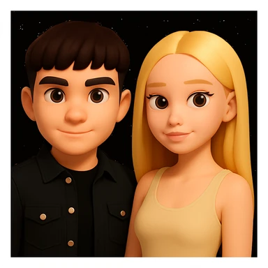 Change the girl's outfit to a tank top while keeping her appearance and pose the same. The style should remain consistent with the original 3D emoji style shown in the reference image. sticker