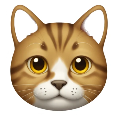 Cat with brown and yellow fur fat sticker
