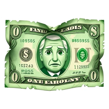 Ripped money sticker