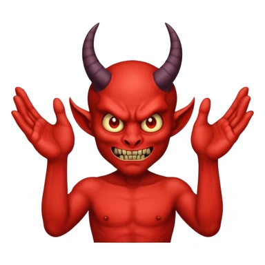 A demon with 2 hands one hand has a 9 on top and the other hand has a 9 on top  sticker
