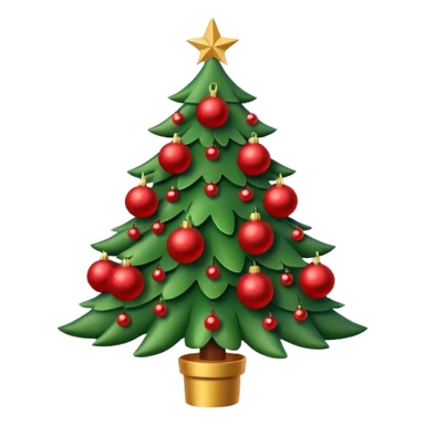 christmas tree with red balls sticker