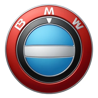 Logo de bmw rojo sticker