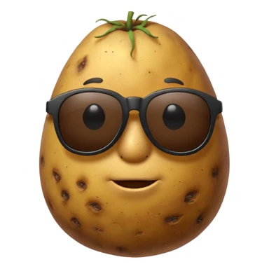 potato with black sunglasses sticker