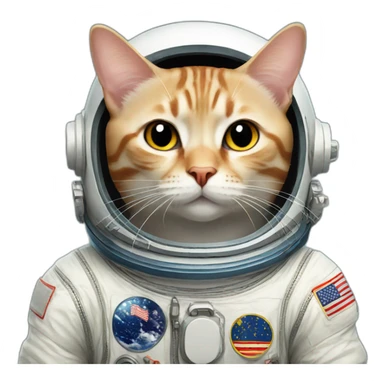 Chinese astronaut cat sticker