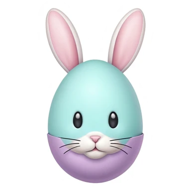easter egg with bunny ears sticker