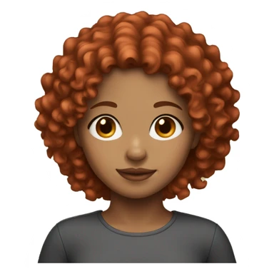 Light skin girl with red/brown curly hair sticker
