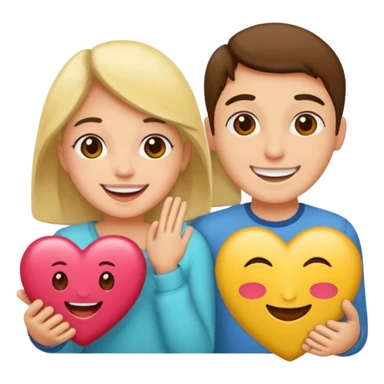 personas que aman con un corazon sticker