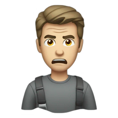 man angry about broken windshield sticker