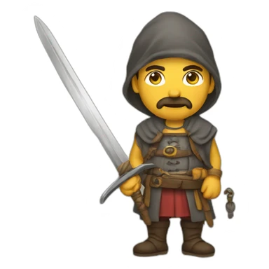 Sword merchant boring sticker