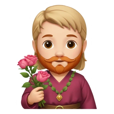 un nain qui offre des fleurs sticker