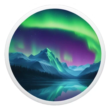 aurora borealis or northern lights sticker