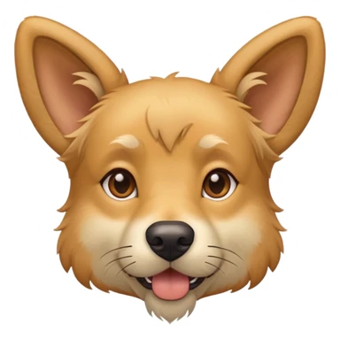 Vira lata caramelo claro pelo todo caramelo claro, de orelha em pé e pelo curto  sticker