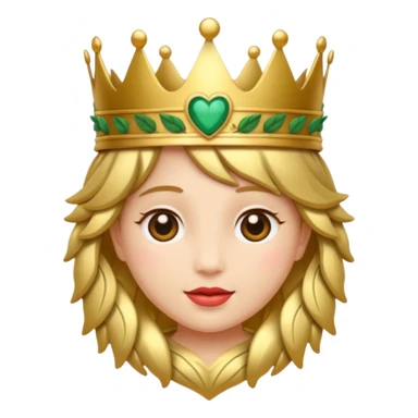heart wearing a laurel crown sticker