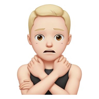 arms crossed choking neck mad face sticker