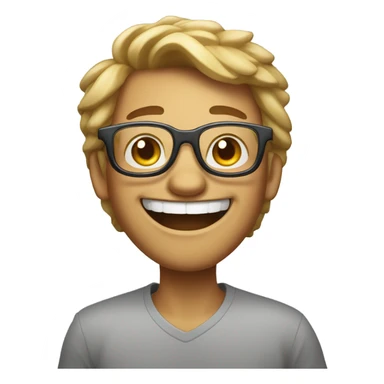 Super happy nerd face  sticker