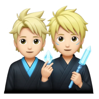 luzes japonesas roxas e ciano sticker