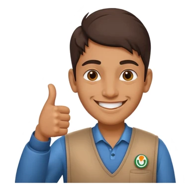 Indian with thumbs up sticker