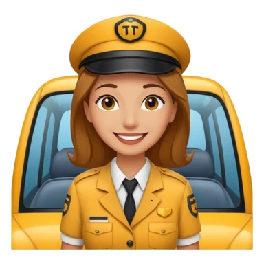 woman taxi driver sticker