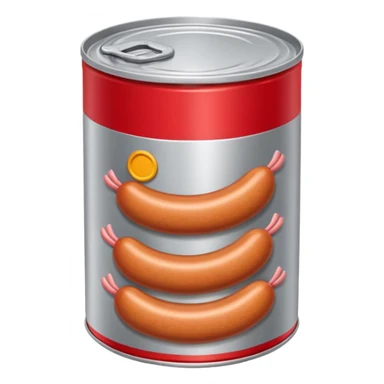 wiener sausage in can/tin sticker