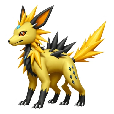 Salandit-Zygarde-Electrike-Jolteon-Manectric-Fakémon-fusion, full body sticker
