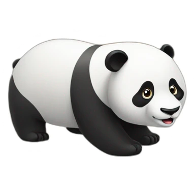 panda whasing the floor sticker