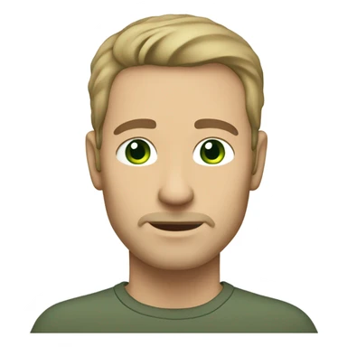 mature light skinned Caucasian male, green eyes, unshaven sticker