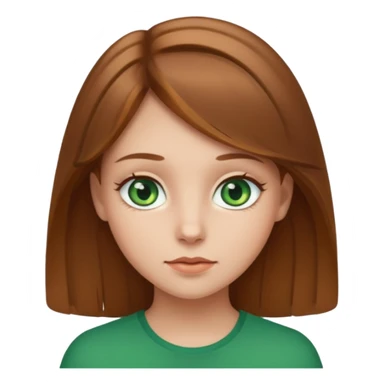 Very light brown haired gorl with green eyes  sticker