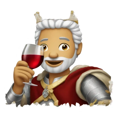 White king drinking wine sticker