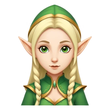 female elf with pointed ears sticker