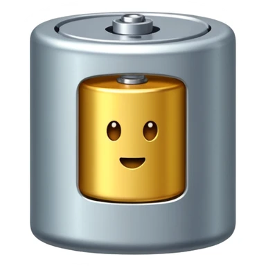 realistic small battery sticker