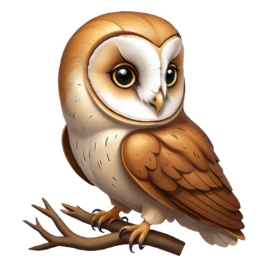 Photorealistic barn owl  sticker