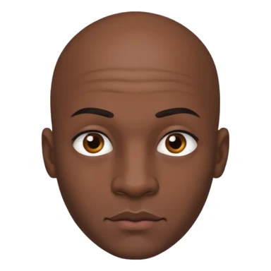 dark bald man with eyebrow piercing sticker