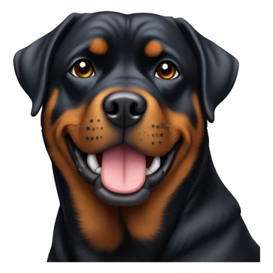 Rottweiler with some gray around snout sticker