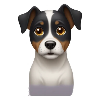 dog with girl with dark hair sticker