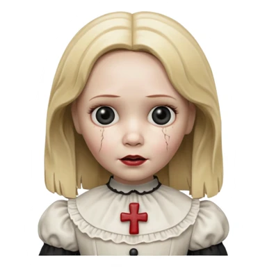Annabelle doll from The Conjuring movie sticker