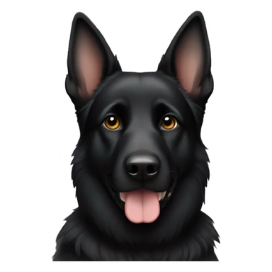 Black German Shepard sticker