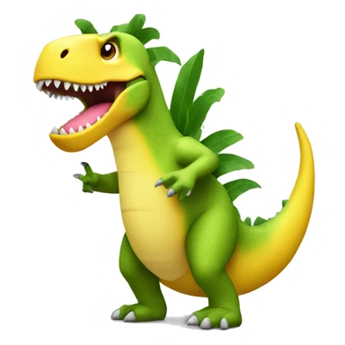 Dinosaur in a banana costume  sticker