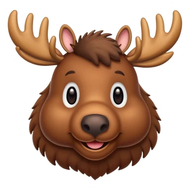 cute moose with a friendly smile sticker