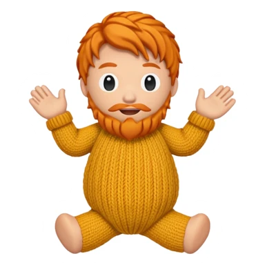 Knitted ginger ауьфду sticker