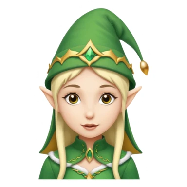 elf girl with elf hat sticker