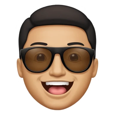 a bold man with black sunglasses and his mouth opened sticker