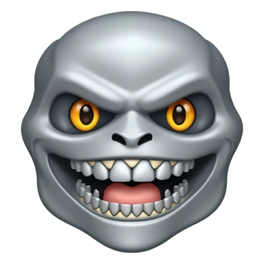 metallic jaw with teeth sticker