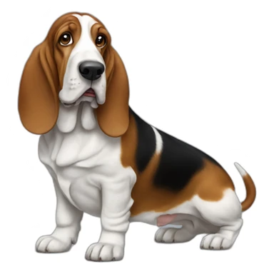 Dog-basset-hound-full-height sticker