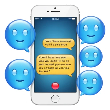 an recent iphone where we can see bubble speech on the screen sticker