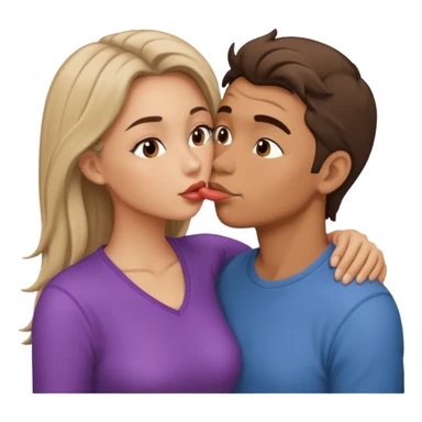 a man and a woman kissing sticker